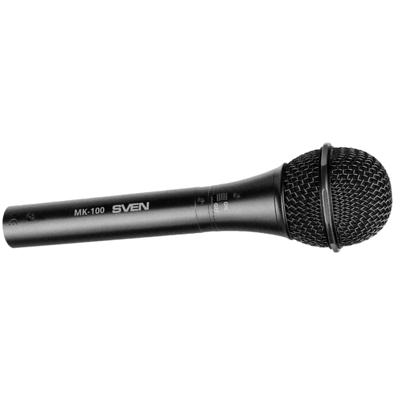 Microphone SVEN MK-100 (Wired, dynamic, metal, cable 4.0 m, 6.3/3.5mm Jack, cardioid, black)