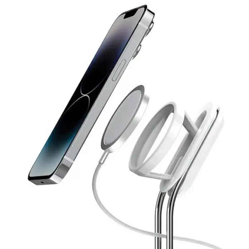 Phone stand SODI SIM-300 silver MagSafe — desktop holder for MagSafe-compatible iPhone