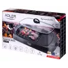 Tabletop electric grill Adler AD 6610, 3000 W, black, rectangular dual-zone grate+griddle