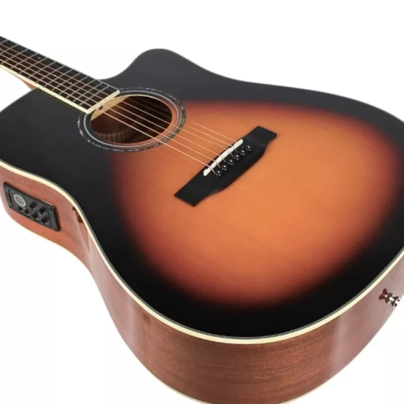 Electro-acoustic guitar V-tone VEAG1 CE 4/4 Wood — full-size dreadnought, cutaway, spruce top, mahogany back & sides, onboard preamp
