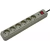 Eco-Line Power Strip 6-way (Light Grey, 1,5 Meter, 13.500A Surge Protection)