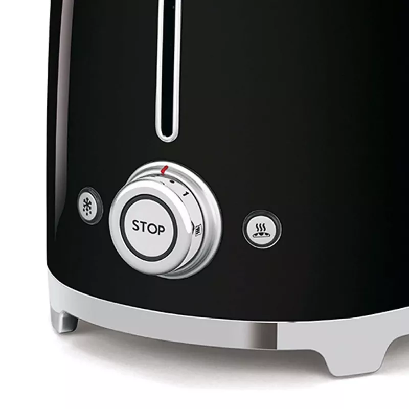 Smeg - TSF02 Toaster 4 Slices - Black/lacquered/WxHxD 41x20.8x21.5cm/6 Roasting Stages/1500W