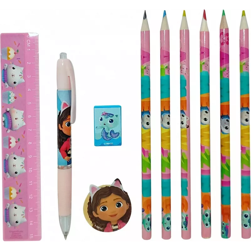 Stationery set 12pcs Gabby Dollhouse