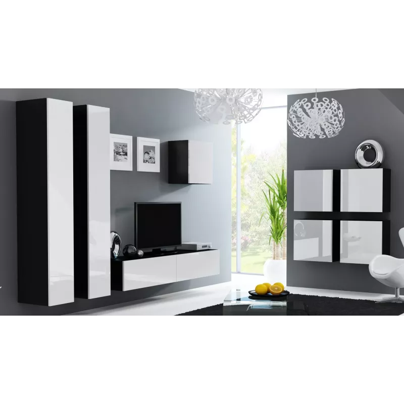Cama Full cabinet VIGO '180' 180/40/30 white/black gloss