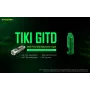 Keychain flashlight Nitecore TIKI GITD Grey — USB rechargeable, 1 lm, 55 mm, 12 g, IP66