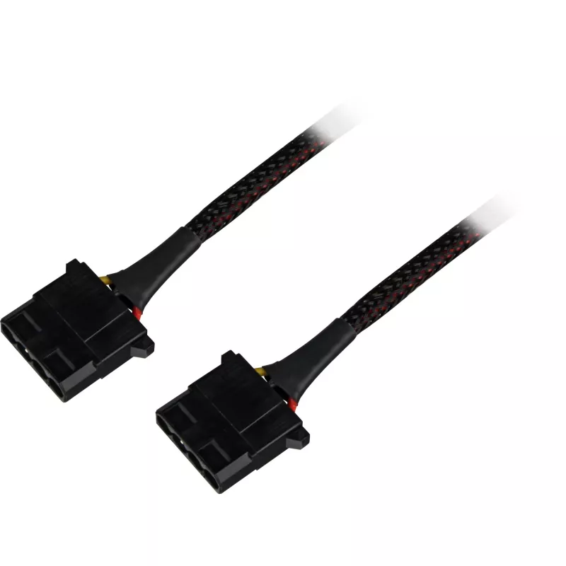 Sharkoon SATA Y power adapter 4P Molex 0.15m bk - Digital/Data - power supply