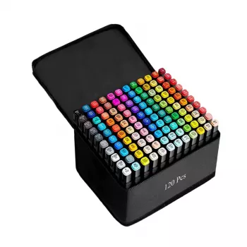 Alcohol Marker Set Extralink 120 Colors Dual Tips