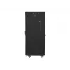 Freestanding rack LANBERG FF01-6627-12BL 19 inch 27U 600x600 mm glass door, 800 kg capacity