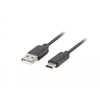 USB 2.0 cable LANBERG CA-USBO-10CU-0005-BK — USB A to USB C, 0.5 m, black