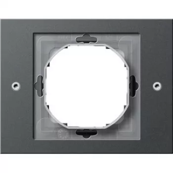 Wall plate Gira TX_44 anthracite, thermoplastic, 110×86 mm, thickness 16.3 mm