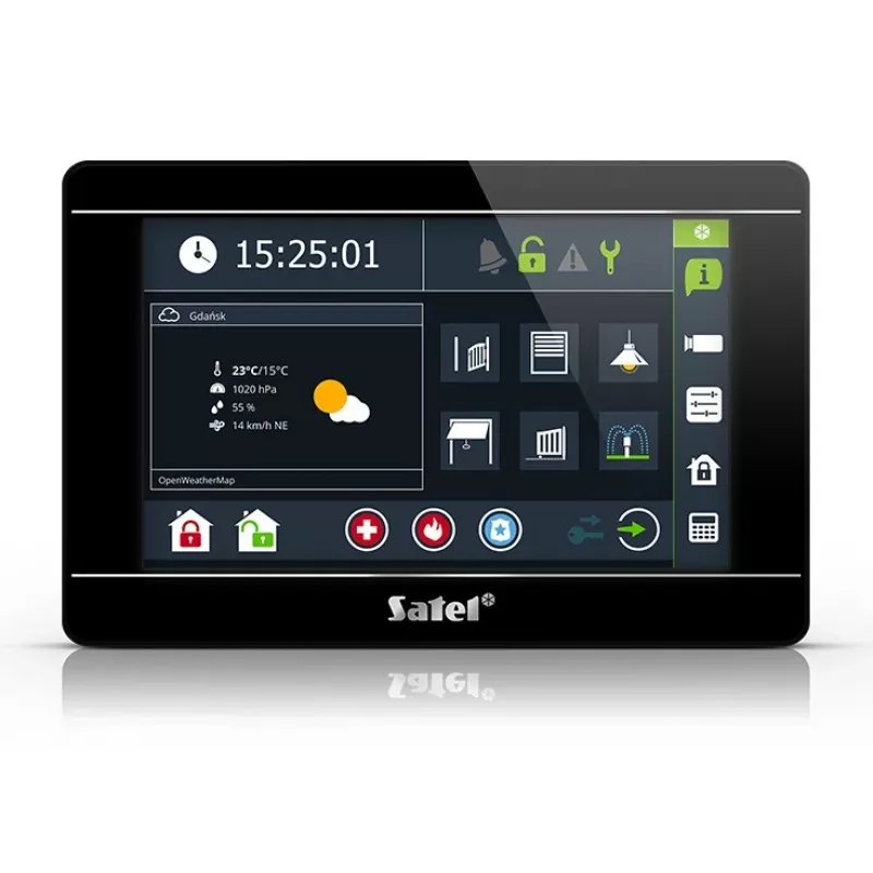 Touchscreen keypad SATEL INT-TSI-B 7-inch LCD wall-mounted control panel for security systems