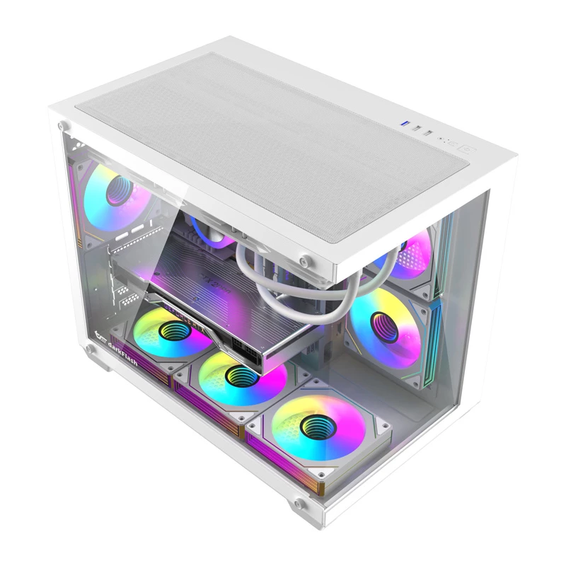 Computer case DarkFlash B275 PRO (white) with 6 fans