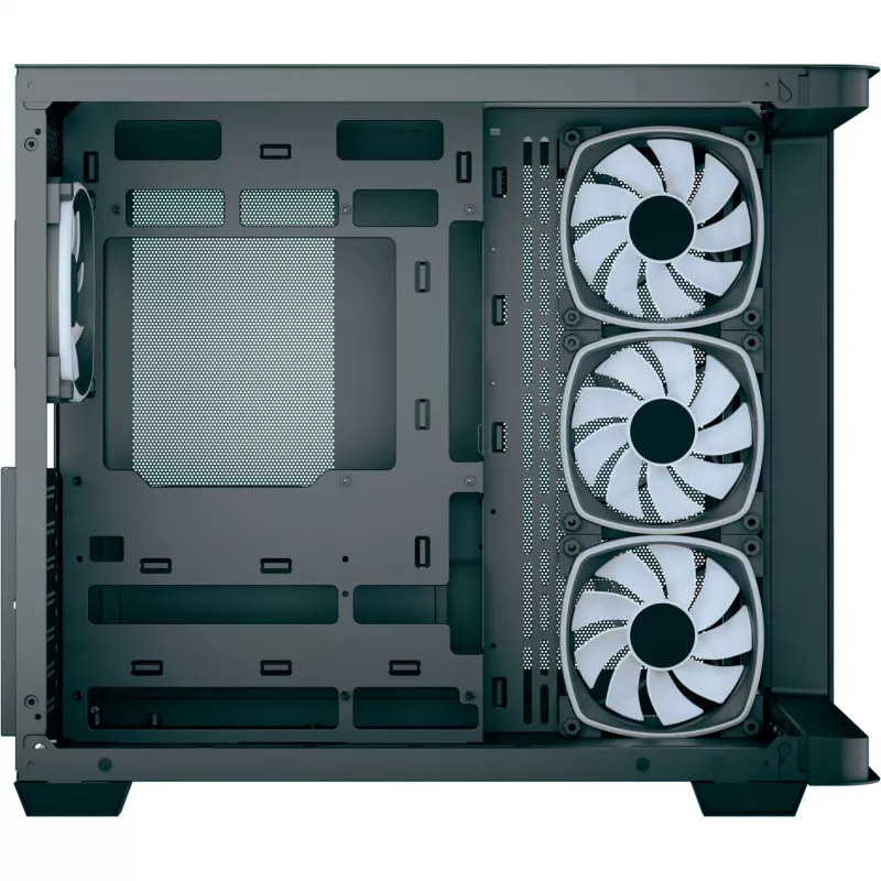 Tower PC Case AEROCOOL P500C EVO-G-BK-v1 with 2 Tempered Glass Panels, Black