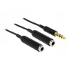 Audio Cable DeLOCK 65575 0.25m 3.5mm 2 x 3.5mm Black