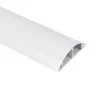 Aluminum masking strip MACLEAN MC-814 W white – cable organizer trim, rigid aluminum profile for concealing cables