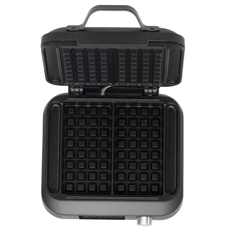 Waffle maker Adler AD 3087 — electric Belgian waffle iron, 2200 W, 2 rectangular plates 9×17 cm, black