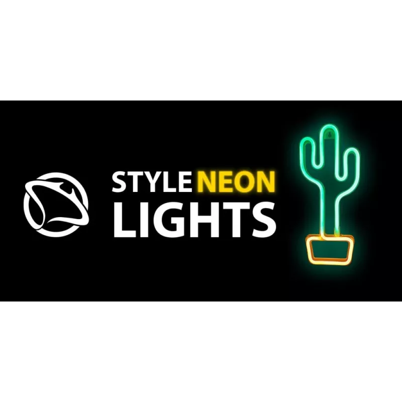 Neon Lights MANTA SNL07GN Green Yellow Cactus Style decorative LED neon sign