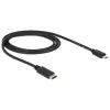 DeLOCK - USB Cable - 5-pin Micro-USB Type B (M) - 24-Pin-USB Type C (M) - 1,0m (USB 3,1) - Black (83602)