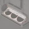 Angled bottom fan bracket HAVN HS 420 white — case fan mounting bracket for lower chassis installation
