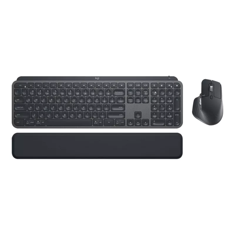 Logitech MX Keys Combo for Business - Keyboard-and-Mouse-Set - backlit - Wireless - Bluetooth LE - QWERTY - GB - Graphite