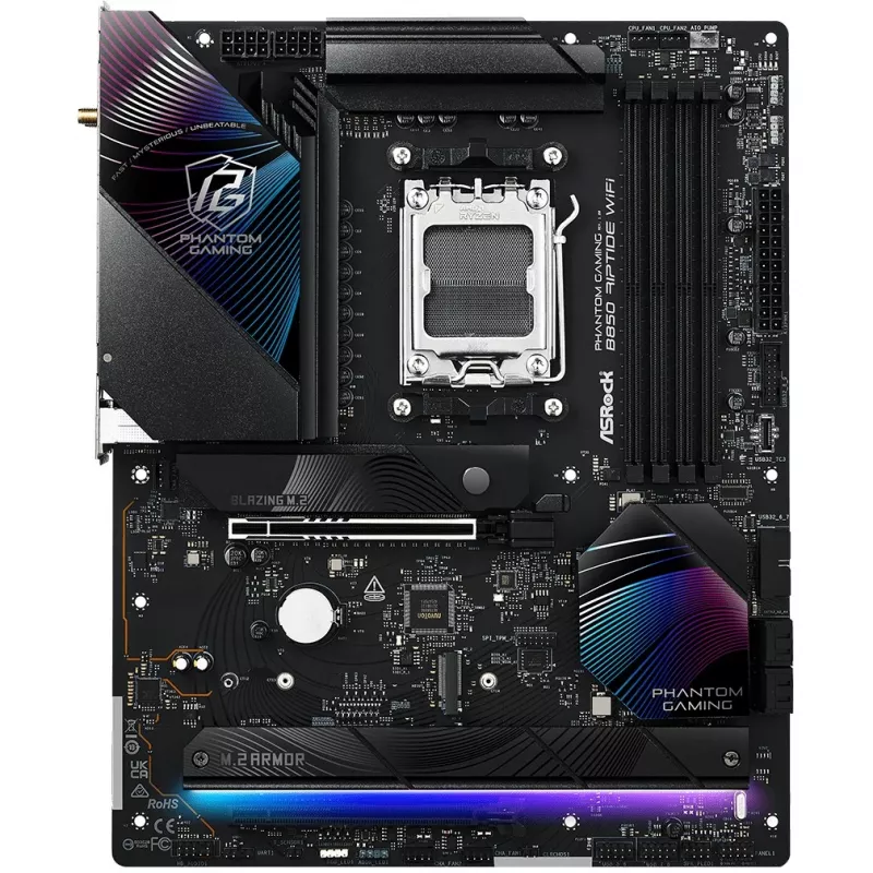 Motherboard ASRock Phantom Gaming B850 Riptide WiFi — AMD B850, Socket AM5, ATX, DDR5, 4x M.2, Wi‑Fi 7, 2.5Gb LAN