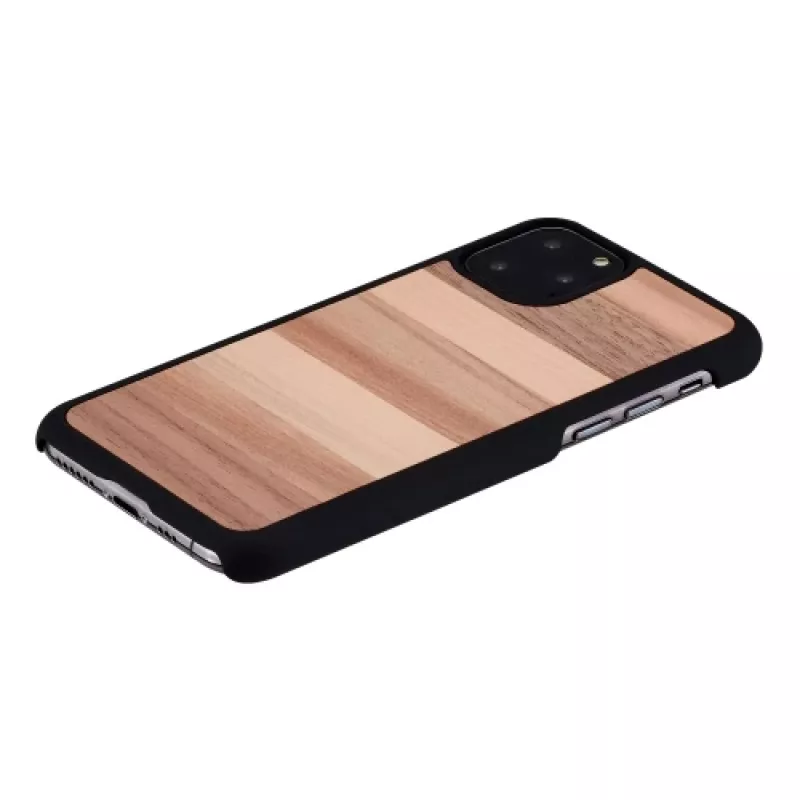 Smartphone case man and wood for iPhone 11 Pro — black sand color, protective shell