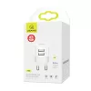 USAMS US-CC080 T20 Dual USB Round Travel Charger, 10.5W, White