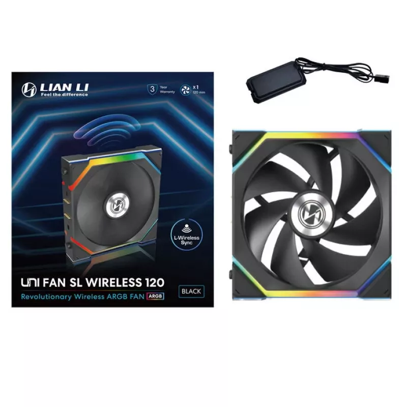 Fan Lian Li UNI FAN SL Wireless 120 12 cm Black 28.5 dB 64.05 cfm