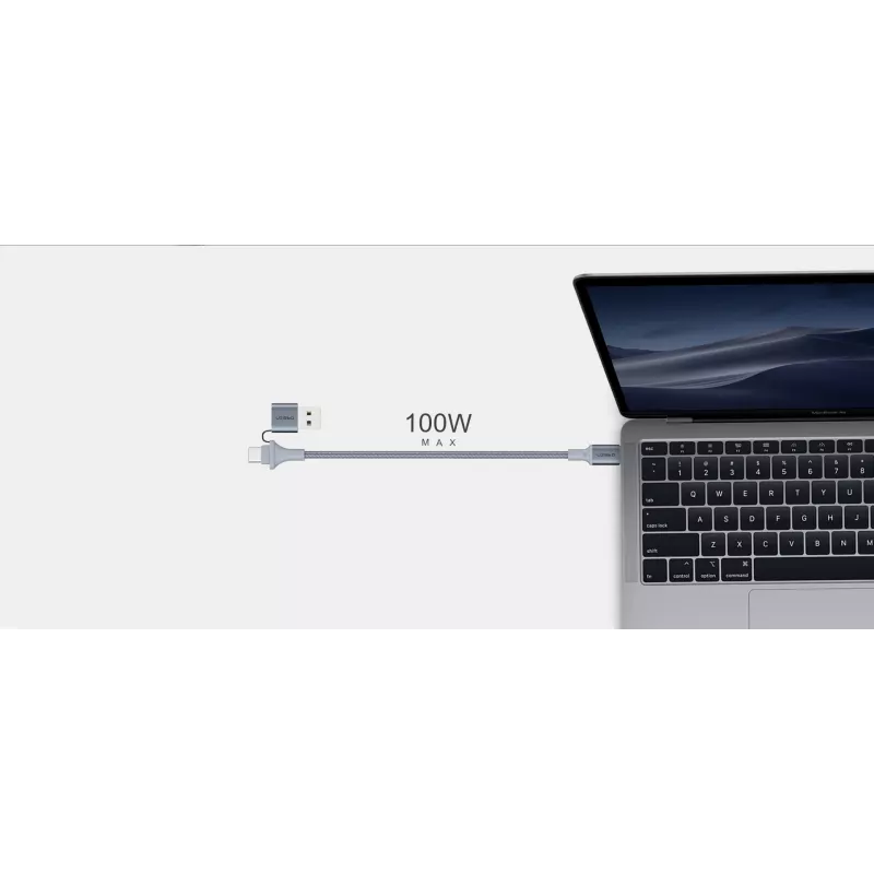 USB Type-C 2-in-1 cable Orsen S8, 5A, 1.5 m (fast charging/data)