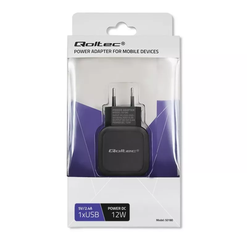 Charger Qoltec 50180 Indoor AC Black