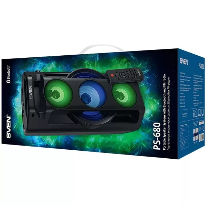 SVEN PS-680 bluetooth speaker 65W, FM, karaoke