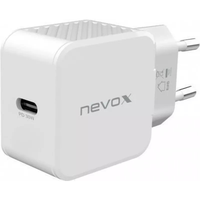 nevox USB PD Type C Charger (Power Adapter) 30 Watt White (2008)