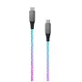 USB-C to USB-C charging cable FIXED FIXDLED-CC-RA with PD support and fixed length, integrated rainbow LED