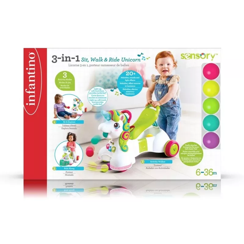 Ride-on, Pushe r 3in1 - Unicorn