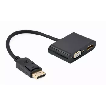 DisplayPort cable Gembird A-DPM-HDMIFVGAF-01 0.1 m Black