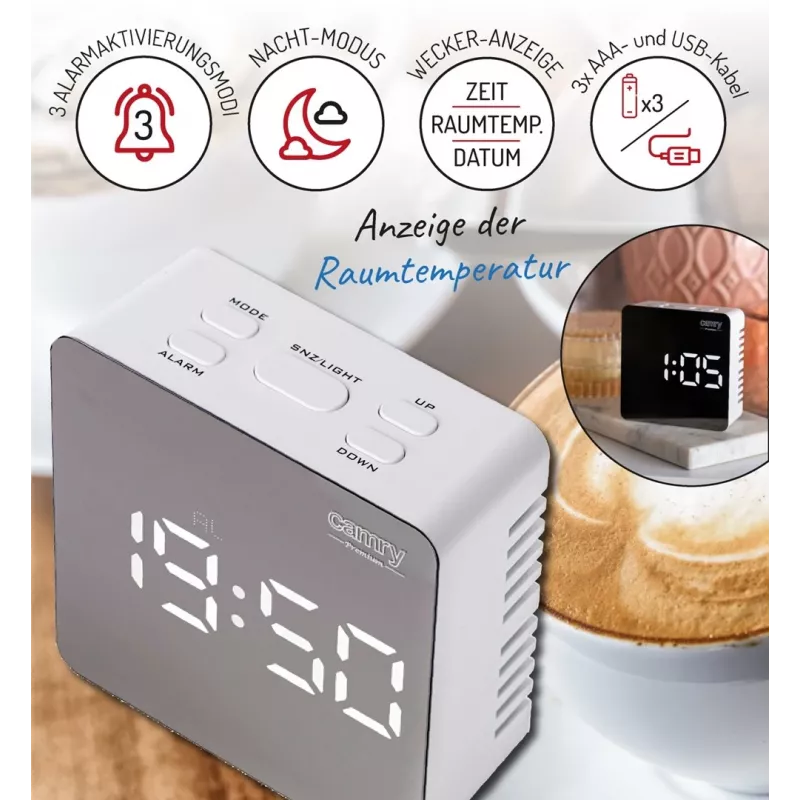 Alarm Clock Camry CR 1150w Alarm function White