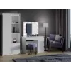 Dressing table set MIJAS, right-handed, top e shop — desk 98×76×51 cm, 4 drawers, LED mirror, white, height 1460 mm