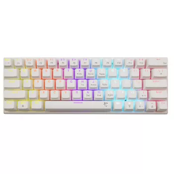 Mechanical Keyboard White Shark Wakizashi-2 US Red Switch, Tenkeyless/US layout, White