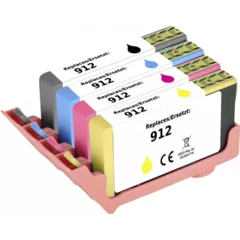 Renkforce Ink Combination-Pack replaces HP 912 (6ZC74AE) compatible Combination-Pack Black, Cyan, Magenta, Yellow RF-I-HP912BKCMY4PK RF-5718852 (RF-5718852)