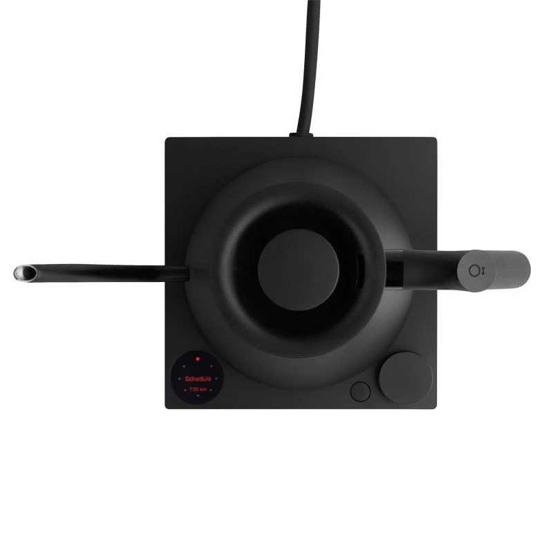 Electric kettle FELLOW 1L 1200W Matte Black — 0.9 L tank, adjustable 40–100°C, stainless steel filter and housing
