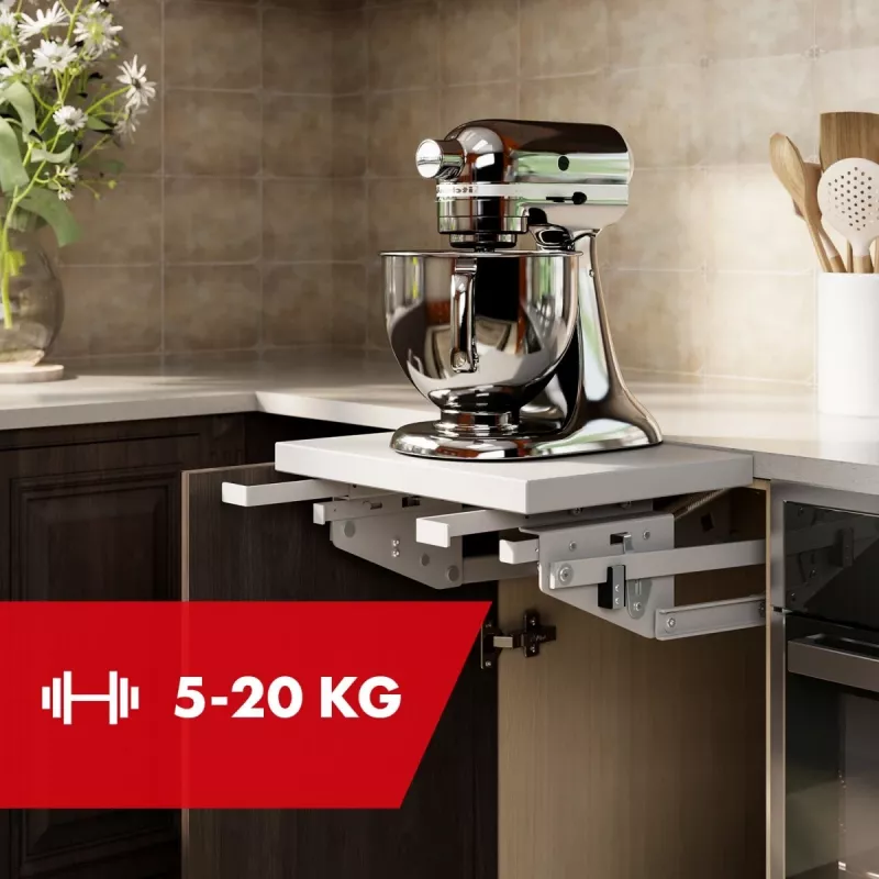 Kitchen cabinet extension MACLEAN MC-497 elevator for overhead cabinets, pull-up mechanism