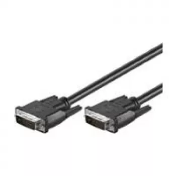 Wentronic Goobay DVI-D FullHD Cable Dual Link, Black, 2 m - DVI-D-Plug Dual-Link (24+1-Pin) > DVI-D-Plug Dual-Link (24+1-Pin) (50851)