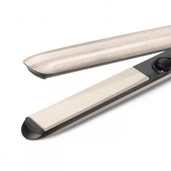 Straightening iron BABYLISS ST914PE — ceramic/titanium plates, 13 heat levels, 100–240V, Beige/Copper
