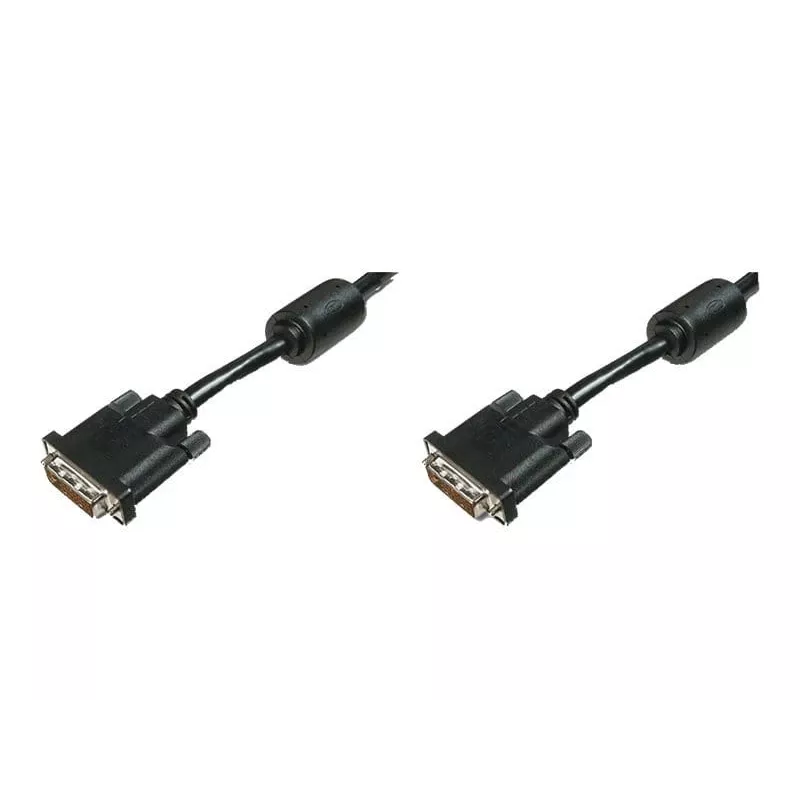 ASSMANN Monitorkabel DVI 2m Dual Link St/St 2Ferrit Kerne Anschlusskabel K8 bulk 24+1 (AK-320101-020-S)