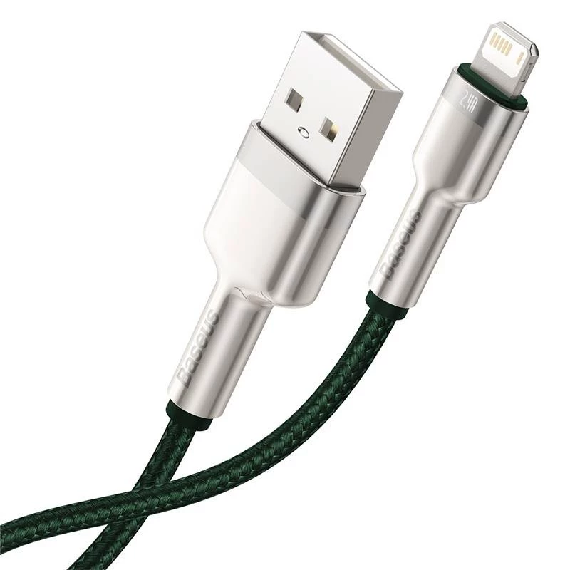 USB-A to Lightning cable Baseus 1 m, green