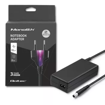 Qoltec 51519 (7.4x5.0mm + pin) 65W 3.34A 19.5V AC Charger for Dell Notebooks