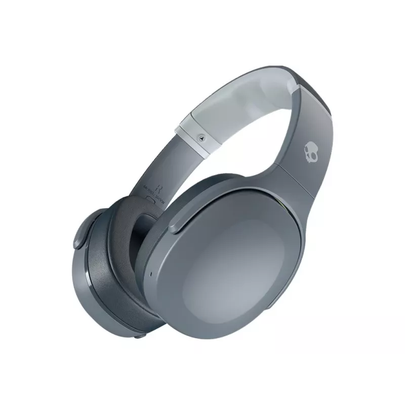 Headphones Skullcandy Crusher Evo — wired & Bluetooth, grey, 40 h playback, USB-C, AUX, foldable
