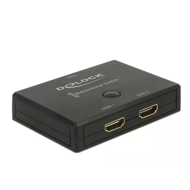 DeLock HDMI 2 - 1 Switch bidirectional 4K 60 Hz - Video/Audio-Switch - 2 x HDMI - Desktop