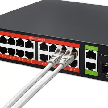 Network Switch QOLTEC 52292 — Gigabit Ethernet PoE, 16x RJ45, 2x RJ45 uplink, 2x SFP