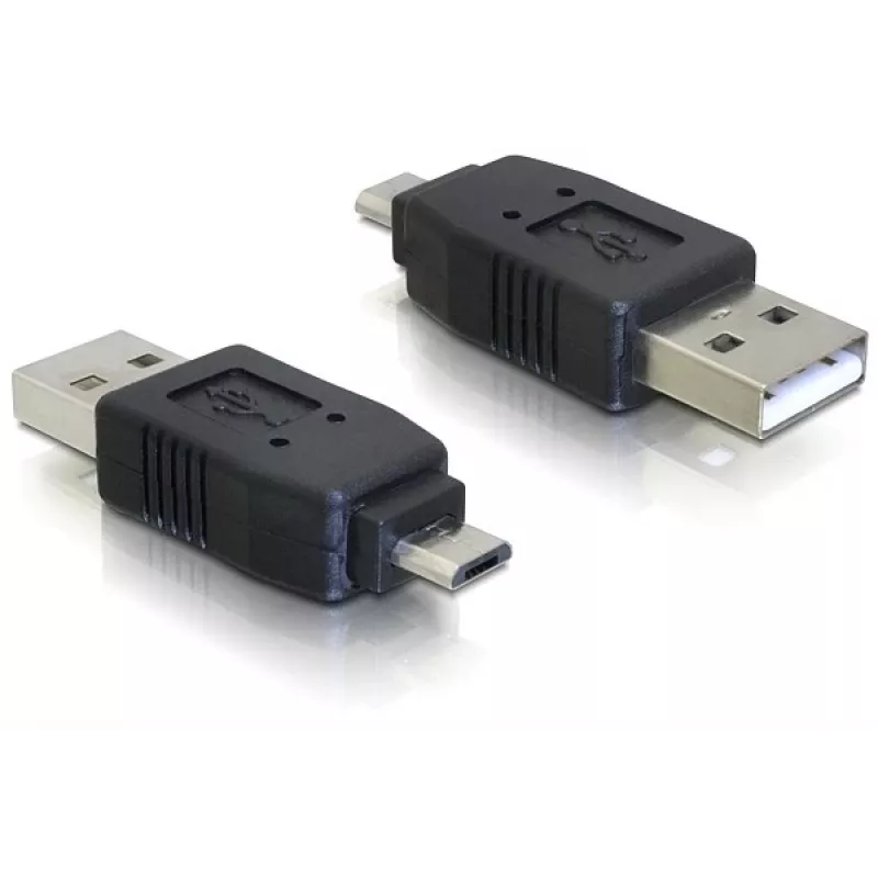 Adapter USB micro-B male to USB 2.0 A-male DeLOCK 65036 Black